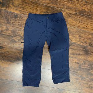 Columbia Omni Shade Sun Protection PFG Cropped Capri Pants Womens 2 21L Blue